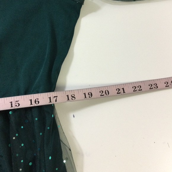 BloomChic Green Midi Dress with Sheer Sleeves - Picture 7 of 12